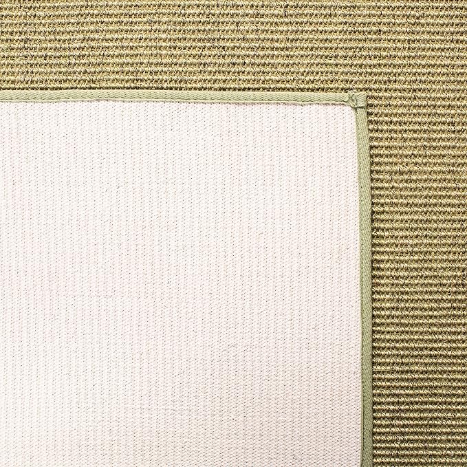 Martha Stewart x SAFAVIEH Area Rug Collection - 3' x 5', Green, Sisal & Jute, Farmhouse Style, Ideal for Living Room, Bedroom, Foyer, Accent Space (MSR9501Y)