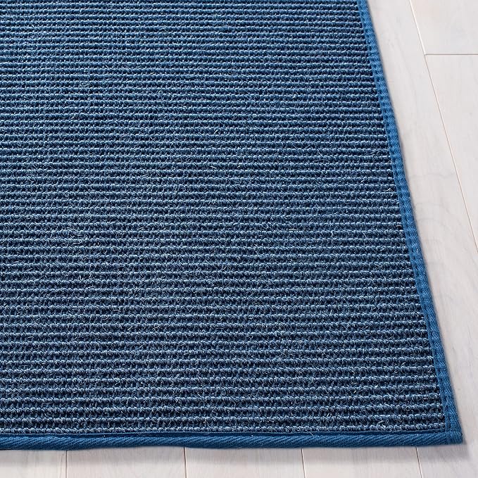 Martha Stewart x SAFAVIEH Area Rug Collection - 4' x 6', Blue, Sisal & Jute, Farmhouse Style, Ideal for Living Room, Foyer, Bedroom, Accent Space (MSR9501M)