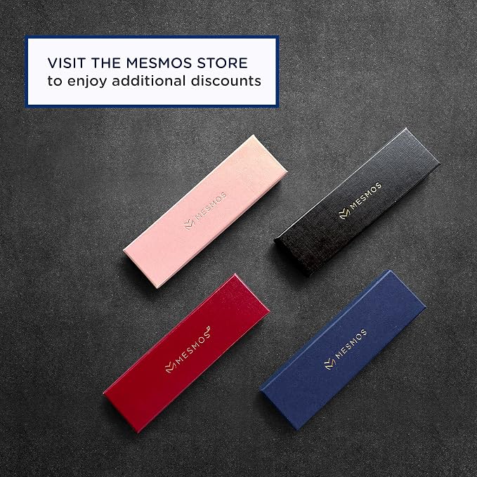 MESMOS 3Pk Luxury Fancy Pen Set, Cool Metal Ballpoint Pens, Office Supplies and Desk Accessories for Men, Unique Birthday Gifts for Men Who Have Everything, Engraved Black Ink Nice Pens