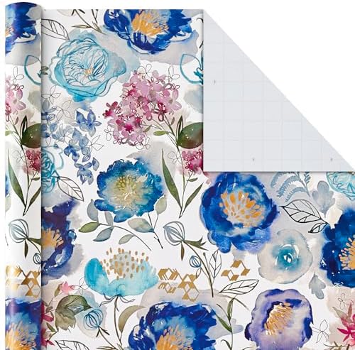 Hallmark Birthday Wrapping Paper Rolls for Graduation, Wedding, Baby Shower, Bridal Shower - Floral, White and Gold & Polka Dot Gift Wrap Paper (Set of 6 Assorted Rolls: 180 sq. ft. ttl.)