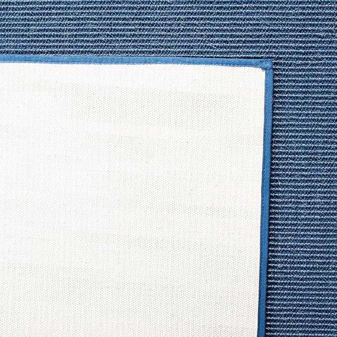 Martha Stewart x SAFAVIEH Area Rug Collection - 4' x 6', Blue, Sisal & Jute, Farmhouse Style, Ideal for Living Room, Foyer, Bedroom, Accent Space (MSR9501M)
