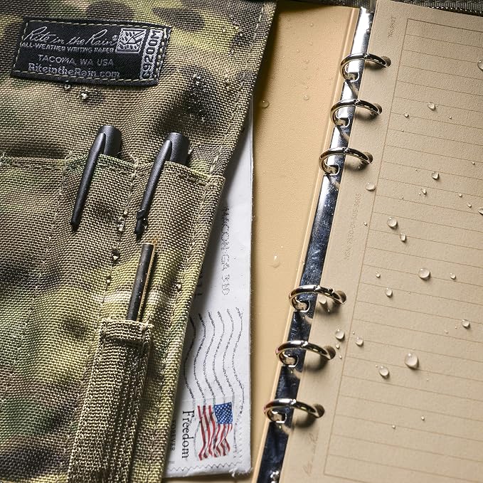 Rite in The Rain Weatherproof Cordura® Fabric, 1/2" Ring Binder Cover, 6.75" x 8.875", Multicam Cover (No. C9200M)