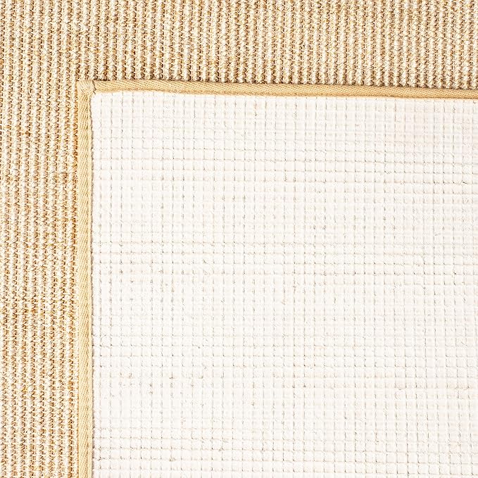 Martha Stewart x SAFAVIEH Area Rug Collection - 8' x 10', Beige & Ivory, Sisal & Jute, Farmhouse Style, Ideal for Living Room, Bedroom, Office, Dining Space (MSR9501C)