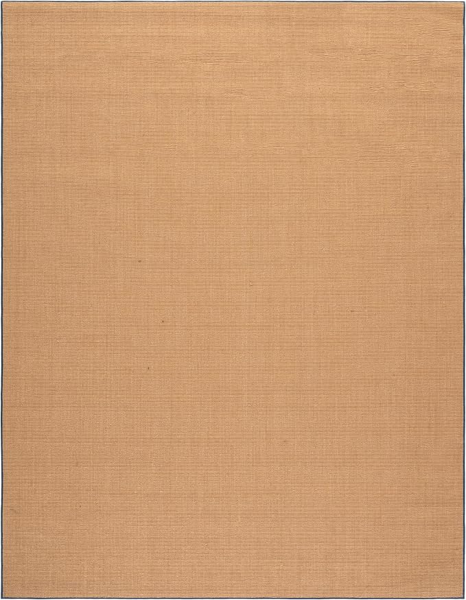 Martha Stewart x SAFAVIEH Area Rug Collection - 9' x 12', Natural & Navy, Sisal & Jute, Farmhouse Style, Ideal for Living Room, Bedroom, Office, Dining Space (MSR9501D)