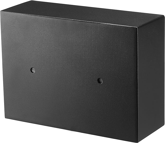 Amazon Basics Small Slim Desk Drawer Security Safe with Programmable Electronic Keypad, Secure Quick Access, 0.1 Cubic Feet, Black, 11.8"W x 8.6"D x 4.4"H