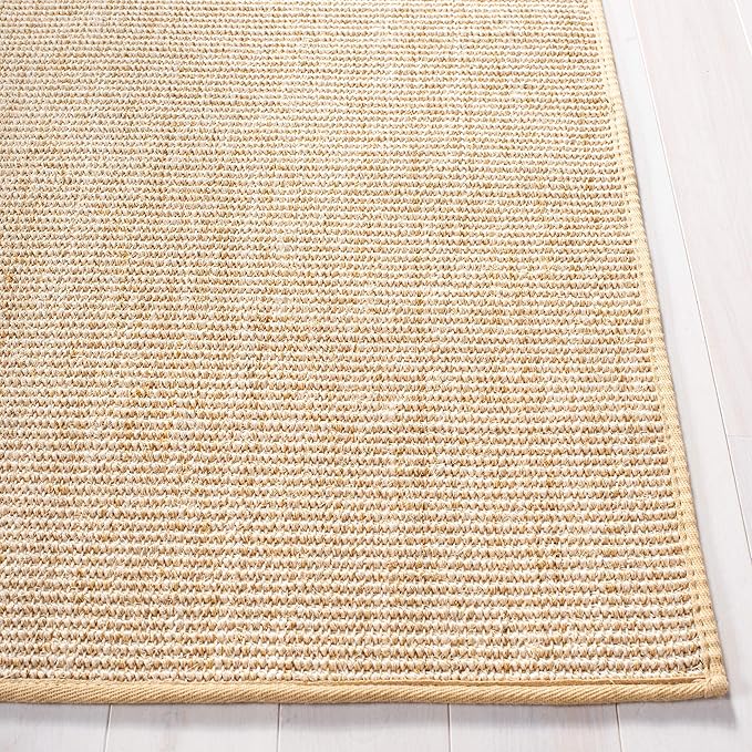 Martha Stewart x SAFAVIEH Area Rug Collection - 9' x 13', Beige & Ivory, Sisal & Jute, Farmhouse Style, Ideal for Living Room, Bedroom, Office, Dining Space (MSR9501C)