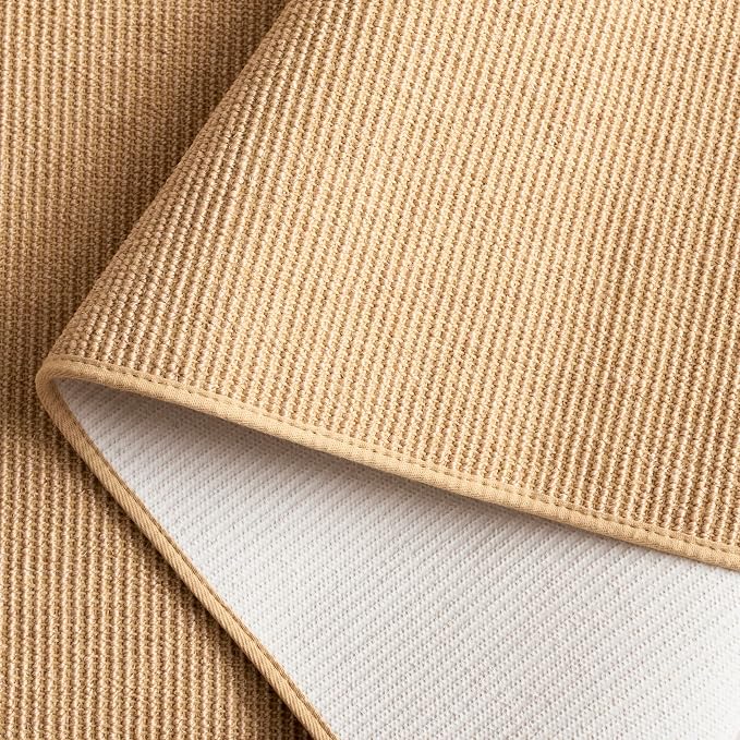 Martha Stewart x SAFAVIEH Area Rug Collection - 5' x 8', Natural Brown, Sisal & Jute, Farmhouse Style, Ideal for Living Room, Bedroom, Office, Dining Space (MSR9501A)