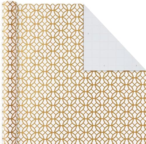Hallmark Birthday Wrapping Paper Rolls for Graduation, Wedding, Baby Shower, Bridal Shower - Floral, White and Gold & Polka Dot Gift Wrap Paper (Set of 6 Assorted Rolls: 180 sq. ft. ttl.)