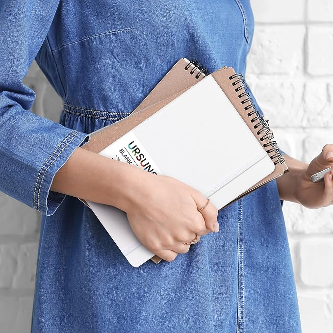 Blank Journal/Notebook - Classic Notebook/Journal with Ribbon Divider