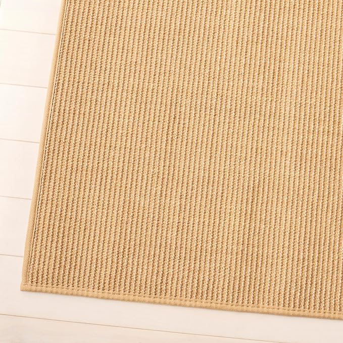 Martha Stewart x SAFAVIEH Area Rug Collection - 5' x 8', Natural Brown, Sisal & Jute, Farmhouse Style, Ideal for Living Room, Bedroom, Office, Dining Space (MSR9501A)