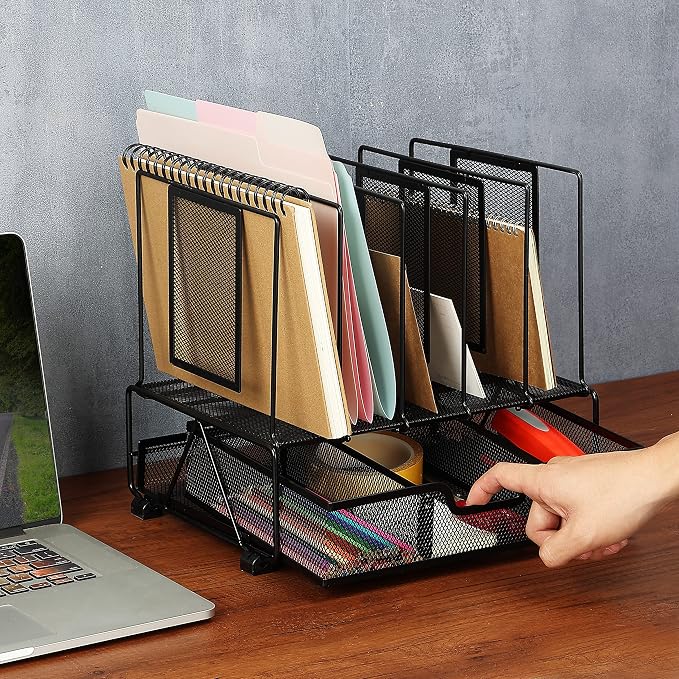 Mr. Pen- Mesh Desk Organizer with Drawer | Office Desk Organizers and Accessories, Desk Organization, Desktop Organization, Desk Organizers and Storage