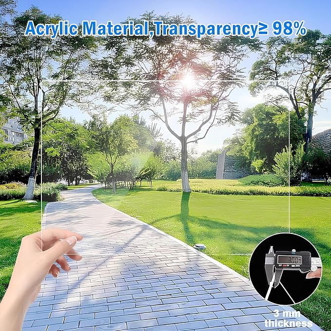Clear Acrylic Display Case with Solid Wood Base for Trophy, Collectibles, Assemble Cube Display Box Stand Dust Proof Protection Showcase for Action Figures Toys,6x18x14in(Length x Width x Height)