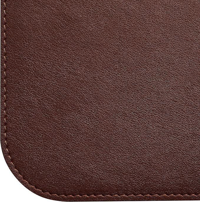 Gallaway Leather Desk Mat, Office Writing Desk Pad, Large 36" x 17" Dark Brown, for Top of Desks, Gift Ready Elegant Computer Desk Cover Protector PU Leather